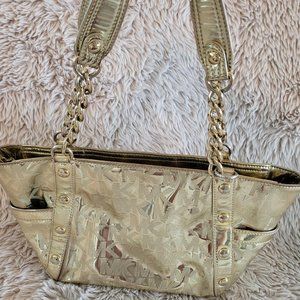Gold Metalic Michael Kors Tote Bag